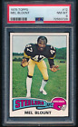 1975 Topps #12 Mel Blount Rookie Card Pittsburgh Steelers PSA 8 NM-MT