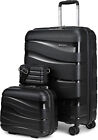 Luggage Carry On Suitcase Sets, Expandable PP Hard Shell Suitcase with Spinner M