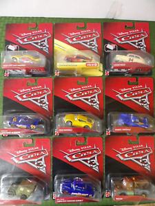 Lot of 9 Mattel Disney Pixar Cars , carded see pictures