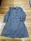 Burberry London Jacket Womens 12 Trench Coat Vintage Gray Casual