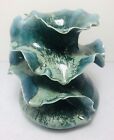 Vintage Hand Thrown Ellen Van Bendegom Pottery Vase Drip Glaze Teal Blue/Green