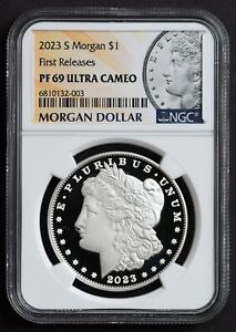New Listing2023-S MORGAN NGC PF69 ULTRA CAMEO Proof Silver Dollar $1 First Releases PF69 FR