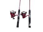 2 Zebco Slingshot Spinning Reel and Fishing Rod Combo, 6-Ft  2-Pc Fishing Poles