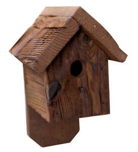 RUSTIC FINCH BIRDHOUSE - Recycled Mushroom Wood Bird House