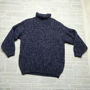 Devold Norway Wool Sweater Adult Large Heather Blue Roll Neck by Olmes Carretti
