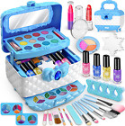 Kids Makeup Kit for Girl, Frozen Theme Real Play Make up Toys for 3 4 5 6 7 8 9