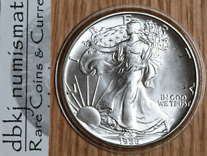 1986 Silver American Eagle $1 - BU - Brilliant Uncirculated - In Capsule