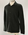 THE MENS STORE Olive Green Melange Felted Wool Button Cardigan Sweater SMALL NWT