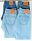 LEVI STRAUSS Lot of 4 Levi's 34x30 505 (x2 Blue) + 514 (x2 Black) 4 Pair Jeans