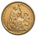 1955 Peru Gold 20 Soles Liberty AU