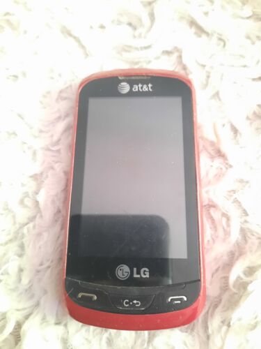 LG Xpression / Expression C395 Red Black ( AT&T ) Slide Phone Tested !