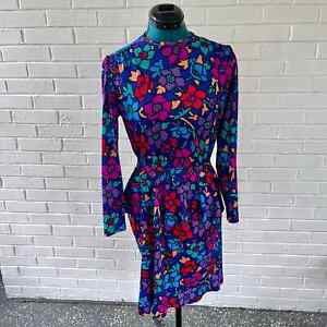 Vintage 70s floral peplum dress