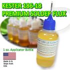 30ml Kester (1oz.) 186-18 Liq. Soldering Rosin Flux Needle Tip Bottle No Clean