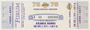 New Listing11/2/1975 Los Angeles Lakers Atlanta Hawks Full Ticket Kareem Triple Double