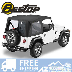 Bestop Sailcloth Replace A Top Clear Black Crush For 97-02 Jeep Wrangler TJ (For: Jeep Wrangler)