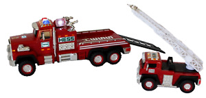 Collector's edition 2015 Set Hess Fire Truck & Ladder Rescue Truck NICE & WORKS