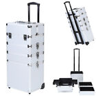 4 IN 1 Professional Makeup Rolling Case Cosmetic Train Trolley Beauty Travel Box
