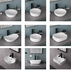Bathroom Vessel Sink Ceramic Basin Bowl Wash Combo Wall Mount/Above Counter Sink