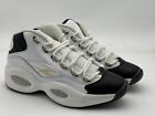 Reebok Question Mid Black Toe Gold 2020 Iverson Size 9.5 VNDS