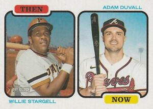 2022 Topps Heritage Willie Stargell / Adam Duvall #TAN-SD Then and Now BASEBALL