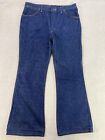 Vtg Wrangler Jeans Mens 34x30 (36x31) Bell Bottom Flare No Fault USA 70s Denim
