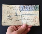 1891 India Cover To GB QV 6.5a Bombay F CDS Registered, Marlborough Backstamp