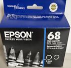 2 New Factory Sealed Genuine Epson 68 Black Inkjet Cartridges (DUAL PACK) 2020
