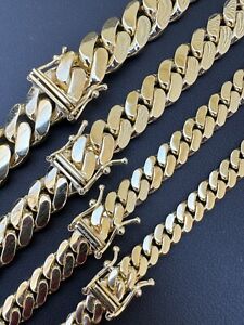 HANDMADE Tight Link Solid 14k Gold Miami Cuban Link Chain Or Bracelet Necklace