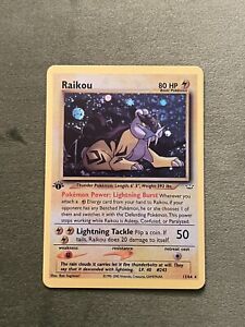Pokemon Card - 1st Edition Raikou Neo Revelation 13/64 Holo Rare