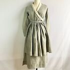 Antique Edwardian Gray Cotton Day Dress 1918 As Is Study Display Repair