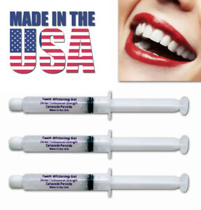 44% Teeth Whitening Gel Tooth Whitener Bleaching Professional Kit White 3pcs USA