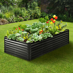 VEVOR Galvanized Raised Garden Bed Planter Box 94.5x47.2x23.6