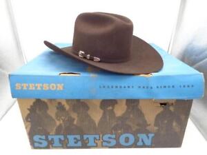 MINT Stetson 4X XXXX Skyline Chocolate Brown Western Cowboy Hat Size 7-3/8