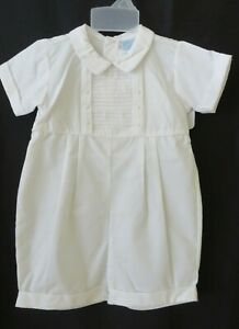 Will'beth Infant Boy's Romper White Choose Size 12 Month  #10104