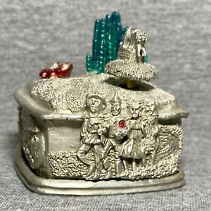 New ListingVtg 2000 Comstock Pewter #6300 Wizard Of Oz Music Box Somewhere Over The Rainbow