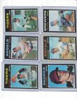1971 Topps Baseball Lot Of 6 not to be Graded Excellent High Numbers Only