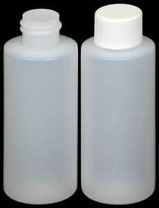 2 oz (60 ml) HDPE Plastic Bottles (24-410) w/Caps (6-12-25-50 count)