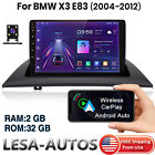 For BMW X3 E83 2004-2012 Android 13 Car Stereo Radio GPS Navi WIFI CarPlay 2+32G (For: 2004 BMW X3 2.5i 2.5L)