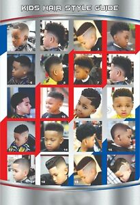 24 X 36 BARBER SHOP POSTER MODERN HAIR STYLES FOR MEN YOUTH AND KIDS