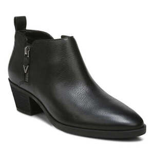 Vionic Women's Cecily Ankle Boot - Black Leather M/W Widths NWB