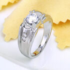 Ring for Men Rhodium Plated Silver Plated Cubic Zirconia Jewelry