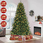 4/5/6/7FT Artificial Christmas Tree Spruce Decoration With Lights Holiday Xmas