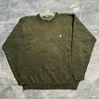Vintage 90s Polo Ralph Lauren Dark Olive Green Wool Knit Sweater Pullover