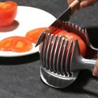 Kitchen Gadgets Handy Stainless Steel Onion Holder Potato Tomato Slicer Vegetabl