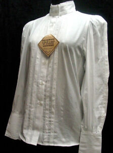 Pioneer Old West Cotton Blouse Victorian Frontier Classics FREE Brooch S-3X