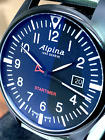 Alpina Men's Watch AL-240S4S6 Startimer Swiss Quartz Black Dial Gray Nylon Strap