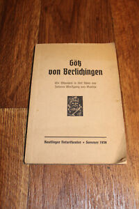 Götz von Berlichingen - Goethe Reutlinger Naturtheater 1938 textbook theatre