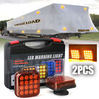 2 Magnetic Wireless LED Tow Towing Trailer Rear Tail Lights Battery Operated USB (For: More than one vehicle)