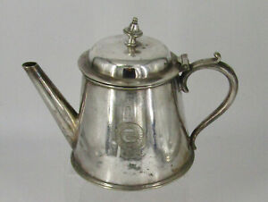 THE BELFAST CENTRAL HOTEL CO LTD - Victorian Silver Plate Tea Pot - By Elkington