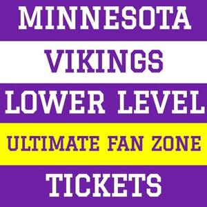 MINNESOTA VIKINGS NFL 2 of 4 LOWER LEVEL TICKETS - 2024 SEASON LOCK IN YOUR GAME